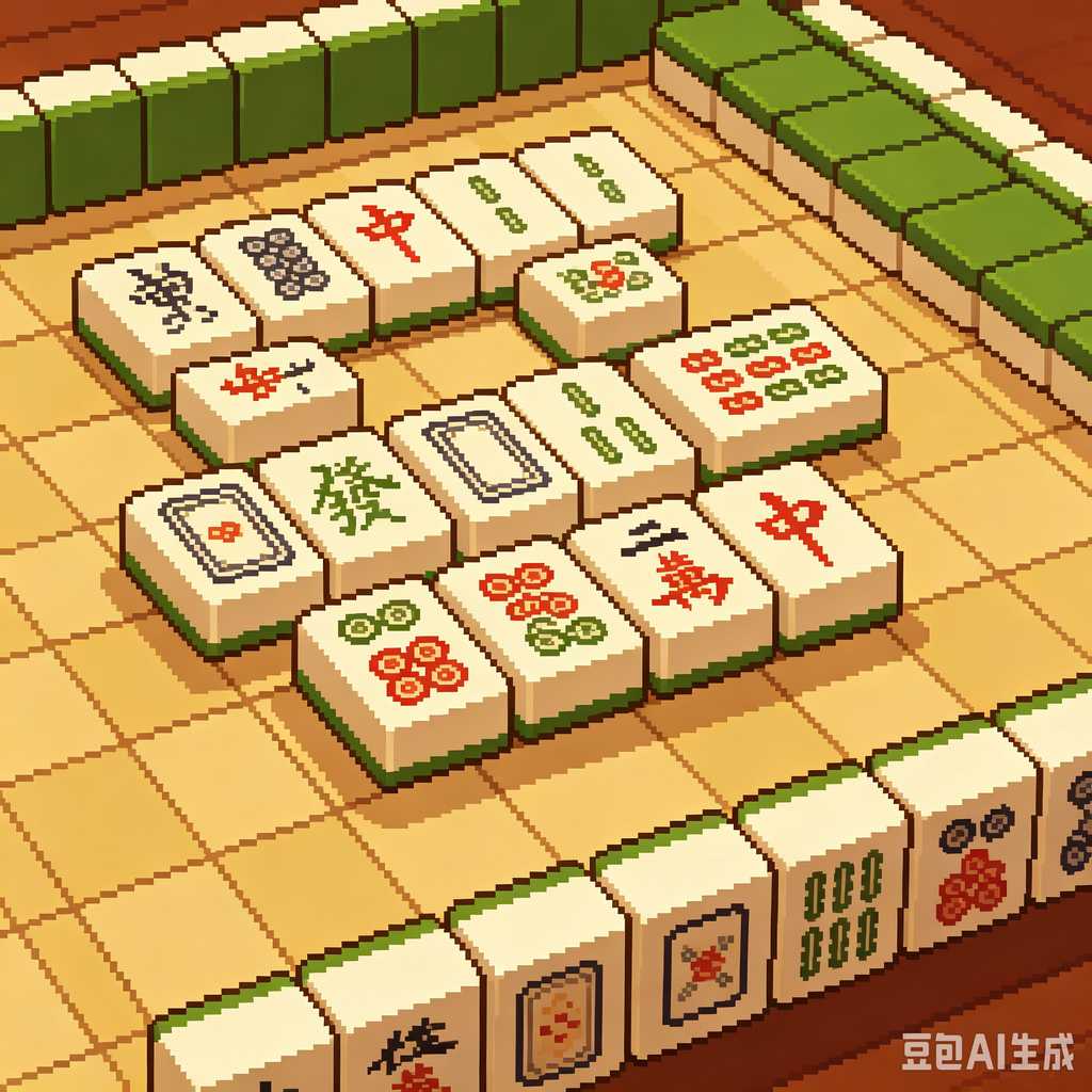 colorful mini mahjong tiles